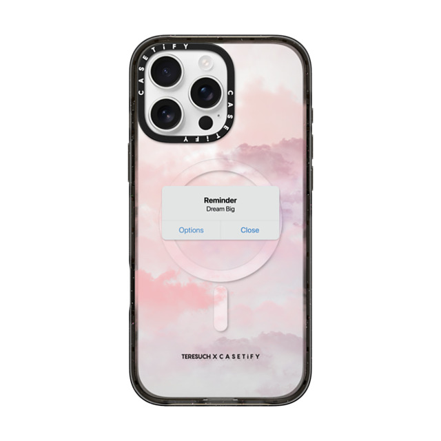 CASETiFY iPhone 16 Pro Max ケース ブラック インパクトケース MagSafe対応 Cloud,Quote The Dreamer Case