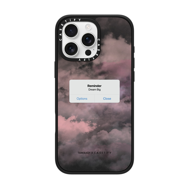 CASETiFY iPhone 16 Pro Max ケース マットブラック インパクトケース MagSafe対応 Cloud,Quote The Dreamer Case