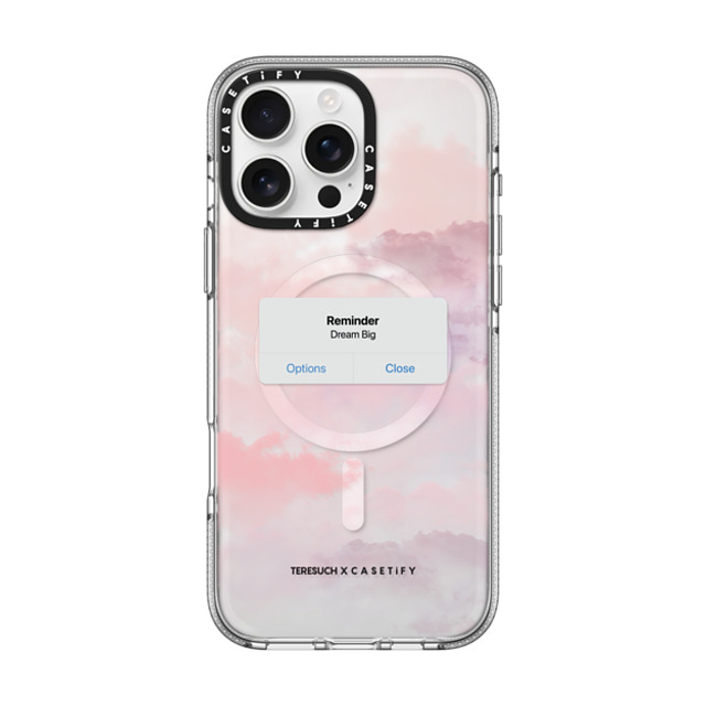 CASETiFY iPhone 16 Pro Max ケース クリア クリア ケース MagSafe対応 Cloud,Quote The Dreamer Case