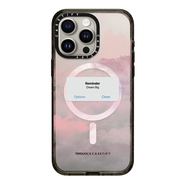 CASETiFY iPhone 15 Pro Max ケース ブラック インパクトケース MagSafe対応 Cloud,Quote The Dreamer Case