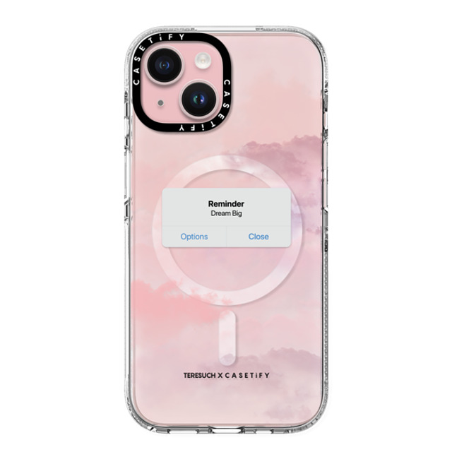 CASETiFY iPhone 15 ケース クリア クリア ケース MagSafe対応 Cloud,Quote The Dreamer Case