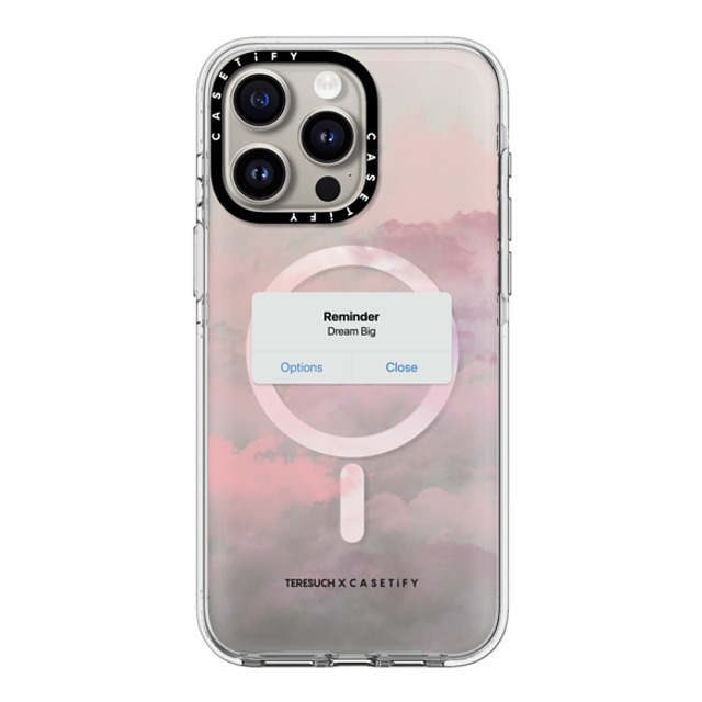 CASETiFY iPhone 15 Pro Max ケース クリア クリア ケース MagSafe対応 Cloud,Quote The Dreamer Case