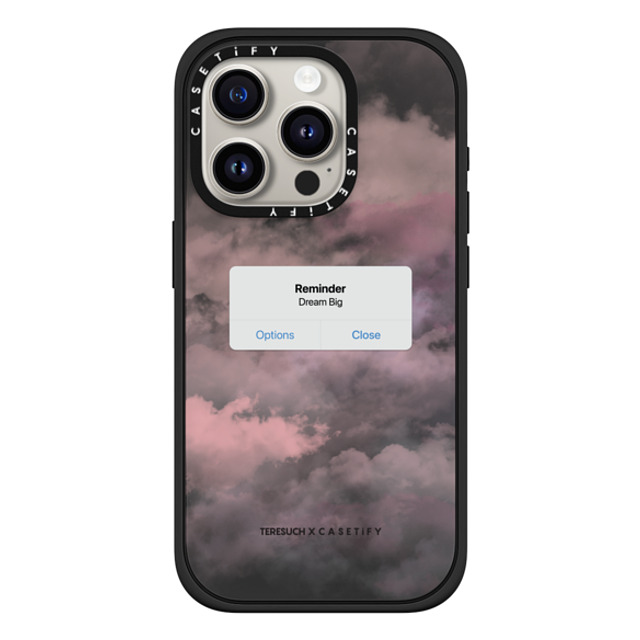 CASETiFY iPhone 15 Pro ケース マットブラック インパクトケース MagSafe対応 Cloud,Quote The Dreamer Case