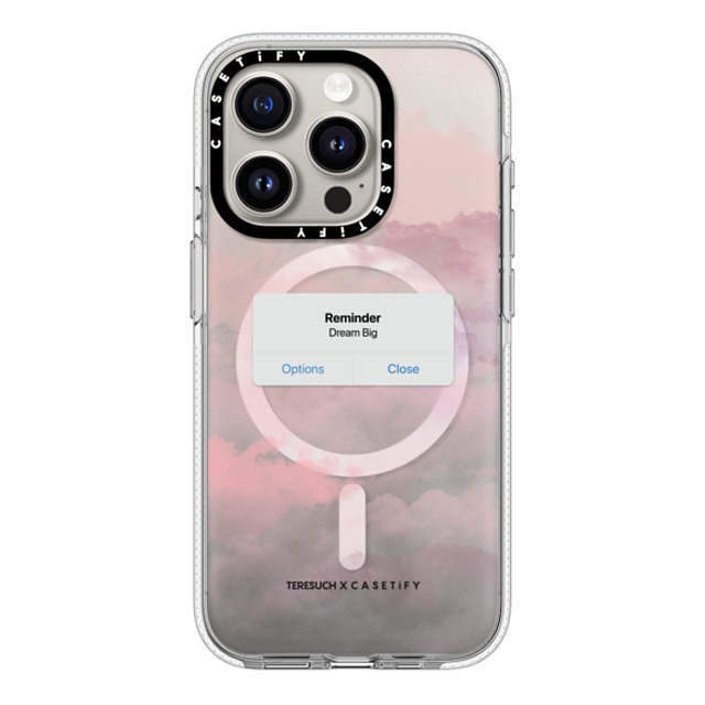 CASETiFY iPhone 15 Pro ケース クリア クリア ケース MagSafe対応 Cloud,Quote The Dreamer Case