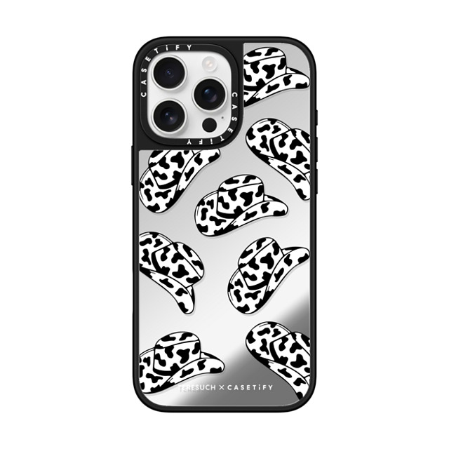 CASETiFY iPhone 16 Pro Max ケース Silver on Black ミラーケース MagSafe対応 The Cowgirl tere's.