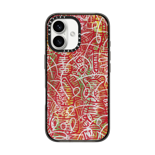 Eddie Kang x CASETiFY iPhone 16 Case Black インパクトケース MagSafe対応 Upside down (Red) Father's Day Eddie Kang x CASETiFY iPhone 16 Case Black インパクトケース MagSafe対応 Upside down (Red) Father's Day