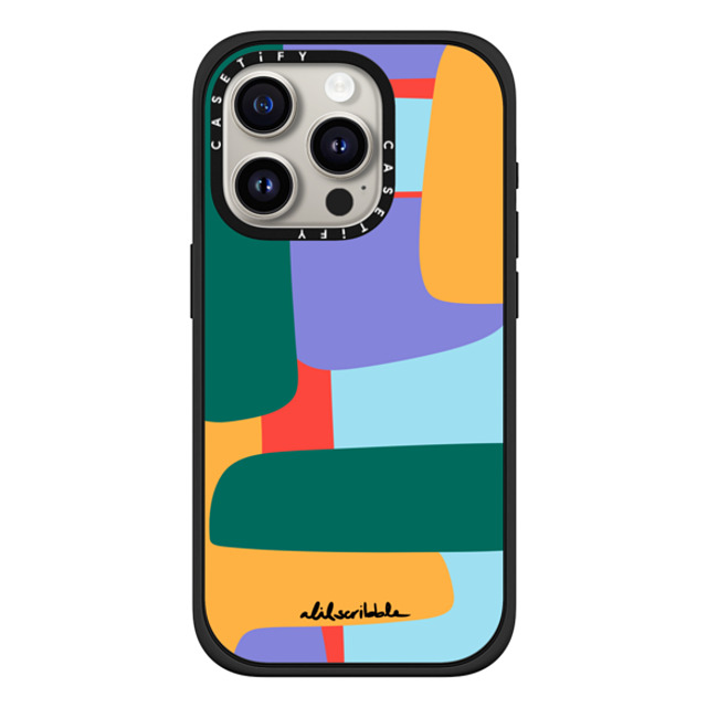 Alilscribble x CASETiFY iPhone 15 Pro Case Geometric,Line Art Matte Black Impact Case MagSafe Compatible Color Palette 101 by aLILscribble Father's Day Alilscribble x CASETiFY iPhone 15 Pro Case Geometric,Line Art Matte Black Impact Case MagSafe Compatible Color Palette 101 by aLILscribble Father's Day