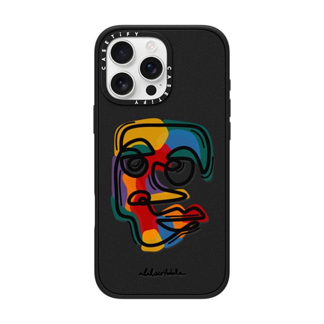 Alilscribble x CASETiFY iPhone 16 Pro Max Case Geometric,Line Art Matte Black Impact Case MagSafe Compatible Faces by aLILscribble Father's Day Alilscribble x CASETiFY iPhone 16 Pro Max Case Geometric,Line Art Matte Black Impact Case MagSafe Compatible Faces by aLILscribble Father's Day