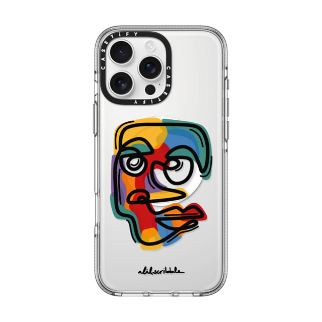Alilscribble x CASETiFY iPhone 16 Pro Max Case Geometric,Line Art クリア クリア ケース MagSafe対応 Faces by aLILscribble Father's Day Alilscribble x CASETiFY iPhone 16 Pro Max Case Geometric,Line Art クリア クリア ケース MagSafe対応 Faces by aLILscribble Father's Day