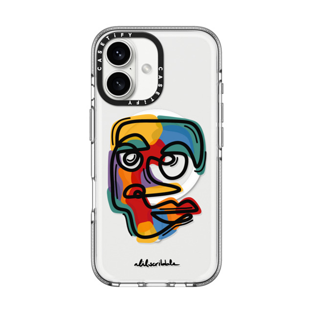 Alilscribble x CASETiFY iPhone 16 ケース Geometric,Line Art クリア クリア ケース MagSafe対応 Faces by aLILscribble Back to School Alilscribble x CASETiFY iPhone 16 ケース Geometric,Line Art クリア クリア ケース MagSafe対応 Faces by aLILscribble Back to School