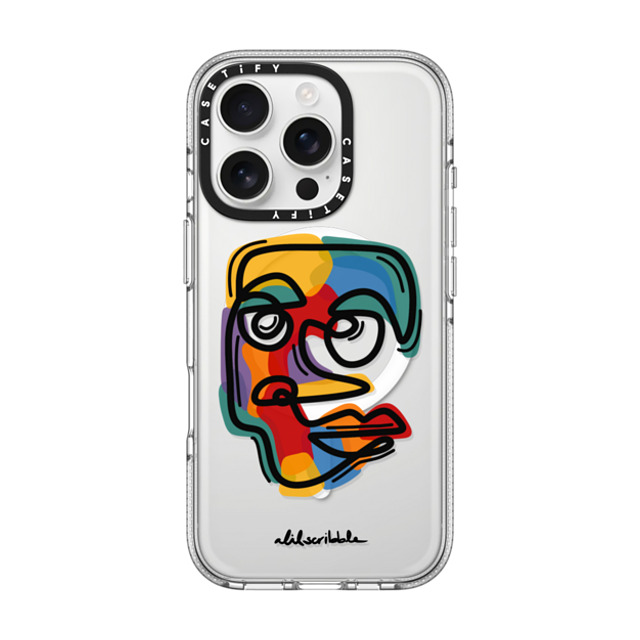 Alilscribble x CASETiFY iPhone 16 Pro Case Geometric,Line Art クリア クリア ケース MagSafe対応 Faces by aLILscribble Father's Day Alilscribble x CASETiFY iPhone 16 Pro Case Geometric,Line Art クリア クリア ケース MagSafe対応 Faces by aLILscribble Father's Day