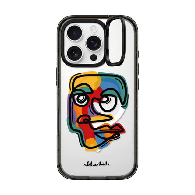 Alilscribble x CASETiFY iPhone 16 Pro Case Geometric,Line Art Black インパクトリングスタンドケース MagSafe対応 Faces by aLILscribble Father's Day Alilscribble x CASETiFY iPhone 16 Pro Case Geometric,Line Art Black インパクトリングスタンドケース MagSafe対応 Faces by aLILscribble Father's Day