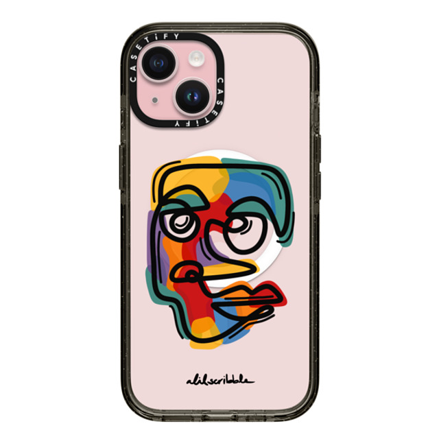 Alilscribble x CASETiFY iPhone 15 Case Geometric,Line Art Black Impact Case MagSafe Compatible Faces by aLILscribble Father's Day Alilscribble x CASETiFY iPhone 15 Case Geometric,Line Art Black Impact Case MagSafe Compatible Faces by aLILscribble Father's Day