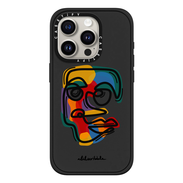Alilscribble x CASETiFY iPhone 15 Pro Case Geometric,Line Art Matte Black Impact Case MagSafe Compatible Faces by aLILscribble Father's Day Alilscribble x CASETiFY iPhone 15 Pro Case Geometric,Line Art Matte Black Impact Case MagSafe Compatible Faces by aLILscribble Father's Day