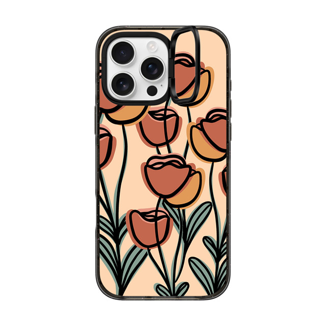 Alilscribble x CASETiFY iPhone 16 Pro Max ケース ブラック インパクトリングスタンドケース MagSafe対応 A Flower For You by aLILscribble Alilscribble x CASETiFY iPhone 16 Pro Max ケース ブラック インパクトリングスタンドケース MagSafe対応 A Flower For You by aLILscribble