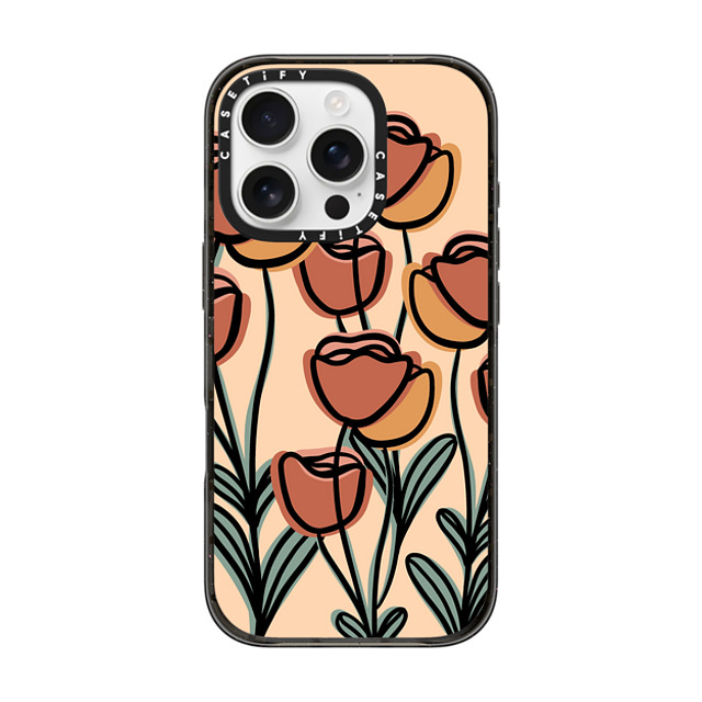 Alilscribble x CASETiFY iPhone 16 Pro ケース Floral,Geometric ブラック インパクトケース A Flower For You by aLILscribble Mother's Day Alilscribble x CASETiFY iPhone 16 Pro ケース Floral,Geometric ブラック インパクトケース A Flower For You by aLILscribble Mother's Day