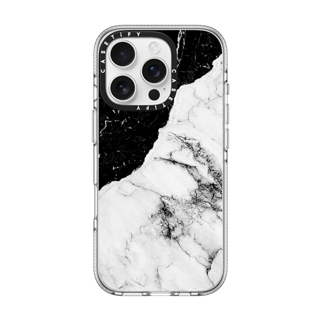 CASETiFY iPhone 16 Pro ケース クリア クリア ケース MagSafe対応 Minimalism,Monochrome Minimalism,Monochrome Black and White Contrast Marble Back to School CASETiFY iPhone 16 Pro ケース クリア クリア ケース MagSafe対応 Minimalism,Monochrome Minimalism,Monochrome Black and White Contrast Marble Back to School