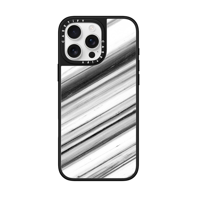 CASETiFY iPhone 16 Pro Max ケース Silver on Black ミラーケース MagSafe対応 Black and White Stripe Marble marblous Back to School CASETiFY iPhone 16 Pro Max ケース Silver on Black ミラーケース MagSafe対応 Black and White Stripe Marble marblous Back to School