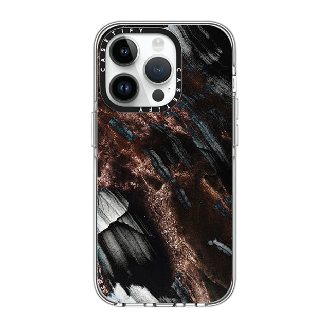 CASETiFY iPhone 14 Pro Case Clear Clear Case MagSafe Compatible Pattern,Minimalism Brown Black Onyx Marble CASETiFY iPhone 14 Pro Case Clear Clear Case MagSafe Compatible Pattern,Minimalism Brown Black Onyx Marble