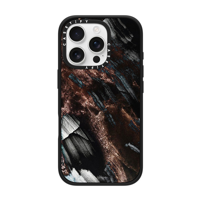 CASETiFY iPhone 16 Pro Case Matte Black Impact Case MagSafe Compatible Pattern,Minimalism Brown Black Onyx Marble CASETiFY iPhone 16 Pro Case Matte Black Impact Case MagSafe Compatible Pattern,Minimalism Brown Black Onyx Marble
