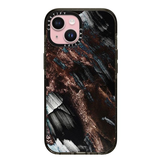 CASETiFY iPhone 15 Case Black Impact Case Pattern,Minimalism Brown Black Onyx Marble CASETiFY iPhone 15 Case Black Impact Case Pattern,Minimalism Brown Black Onyx Marble