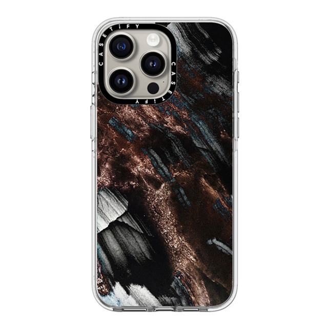 CASETiFY iPhone 15 Pro Max Case Clear Clear Case MagSafe Compatible Pattern,Minimalism Brown Black Onyx Marble CASETiFY iPhone 15 Pro Max Case Clear Clear Case MagSafe Compatible Pattern,Minimalism Brown Black Onyx Marble