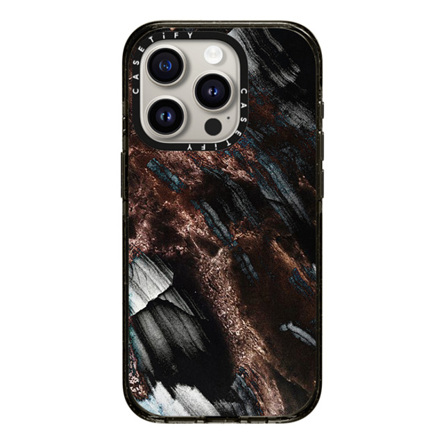 CASETiFY iPhone 15 Pro Case Black Impact Case MagSafe Compatible Pattern,Minimalism Brown Black Onyx Marble CASETiFY iPhone 15 Pro Case Black Impact Case MagSafe Compatible Pattern,Minimalism Brown Black Onyx Marble
