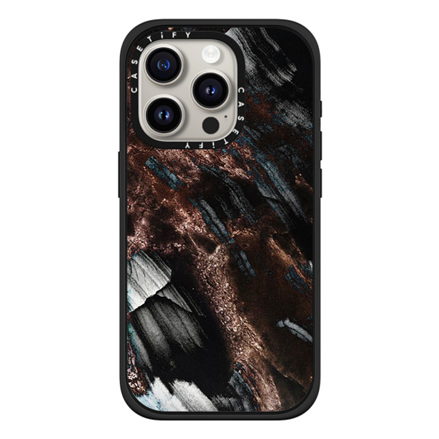 CASETiFY iPhone 15 Pro Case Matte Black Impact Case MagSafe Compatible Pattern,Minimalism Brown Black Onyx Marble CASETiFY iPhone 15 Pro Case Matte Black Impact Case MagSafe Compatible Pattern,Minimalism Brown Black Onyx Marble