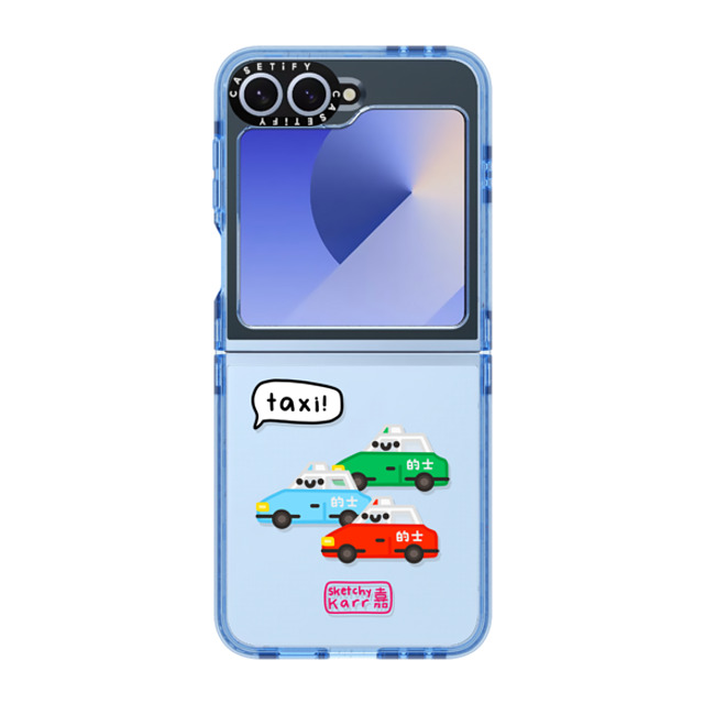 sketchykarr x CASETiFY Galaxy Z Flip6 Case ベイビーブルー インパクトケース Hong Kong Taxi sketchykarr x CASETiFY Galaxy Z Flip6 Case ベイビーブルー インパクトケース Hong Kong Taxi