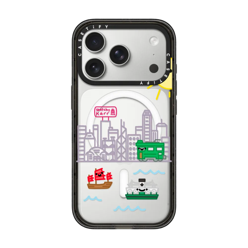 Impact iPhone 17 Pro Case MagSafe Compatible - Hong Kong Skyline