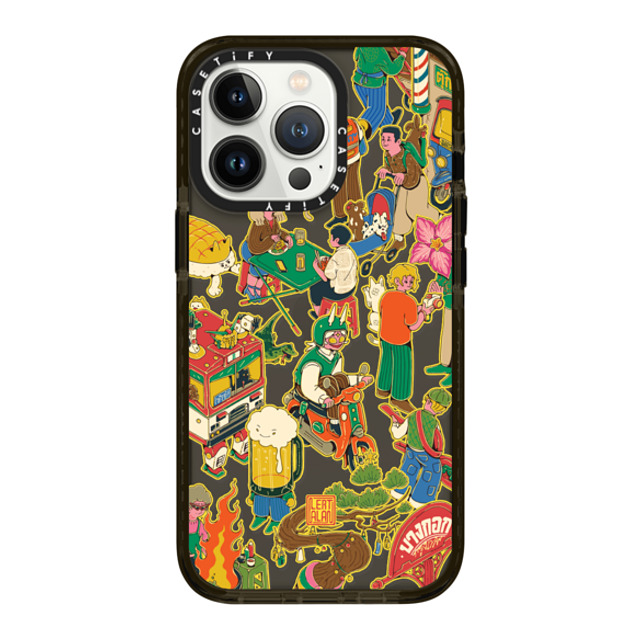 AlanlertNuttee x CASETiFY iPhone 13 Pro ケース ブラック インパクトケース The Night Market