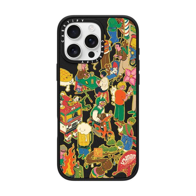 AlanlertNuttee x CASETiFY iPhone 16 Pro Max ケース マットブラック インパクトケース The Night Market