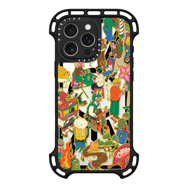 AlanlertNuttee x CASETiFY iPhone 16 Pro Max ケース ブラック ウルトラ バウンスケース MagSafe対応 The Night Market