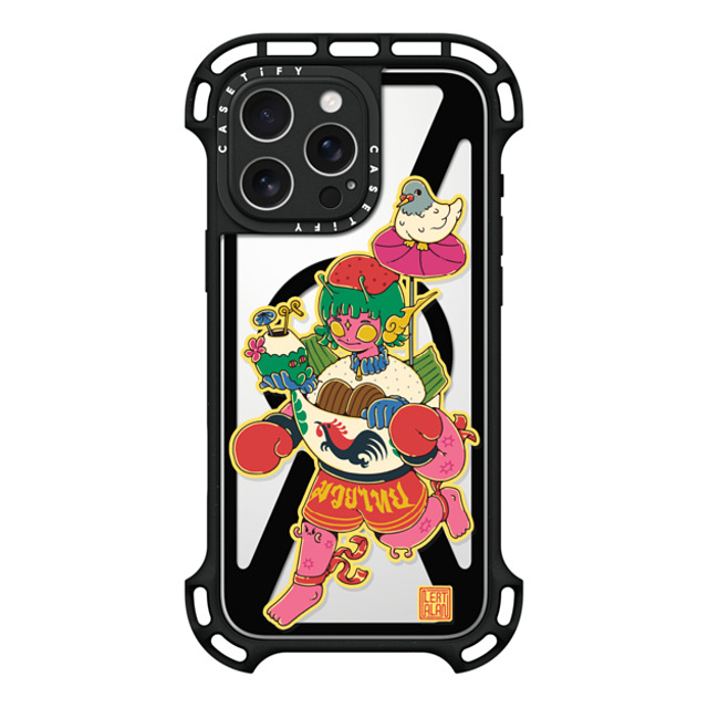 AlanlertNuttee x CASETiFY iPhone 16 Pro Max ケース ブラック ウルトラ バウンスケース MagSafe対応 The Floating Market