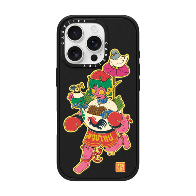 AlanlertNuttee x CASETiFY iPhone 16 Pro ケース マットブラック インパクトケース The Floating Market