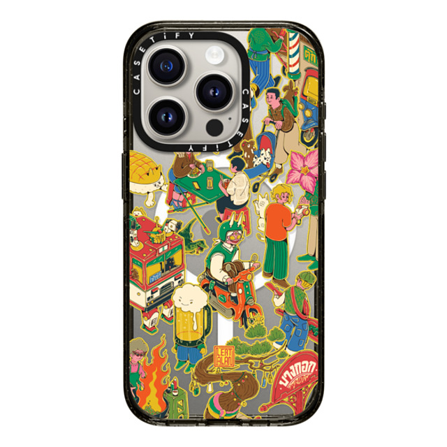 AlanlertNuttee x CASETiFY iPhone 15 Pro ケース ブラック インパクトケース MagSafe対応 The Night Market Back to School AlanlertNuttee x CASETiFY iPhone 15 Pro ケース ブラック インパクトケース MagSafe対応 The Night Market Back to School