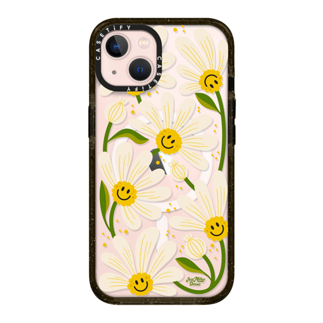 Jess Miller Draws x CASETiFY iPhone 13 ケース ブラック インパクトケース MagSafe対応 90s Daisy