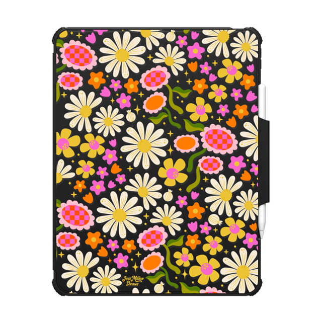 "Jess Miller Draws x CASETiFY iPad Pro 13" (M4) Floral,Pattern ブラック インパクト フォリオ ケース Disco Daisy Back to School" "Jess Miller Draws x CASETiFY iPad Pro 13" (M4) Floral,Pattern ブラック インパクト フォリオ ケース Disco Daisy Back to School"