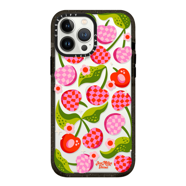 Jess Miller Draws x CASETiFY iPhone 13 Pro Max Case Cherry,Strawberry ブラック インパクトケース Checkered Cherries Mother's Day Jess Miller Draws x CASETiFY iPhone 13 Pro Max Case Cherry,Strawberry ブラック インパクトケース Checkered Cherries Mother's Day