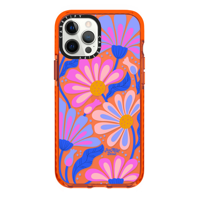 Jess Miller Draws x CASETiFY iPhone 12 Pro Max ケース オレンジ インパクトケース Mystic Daisy