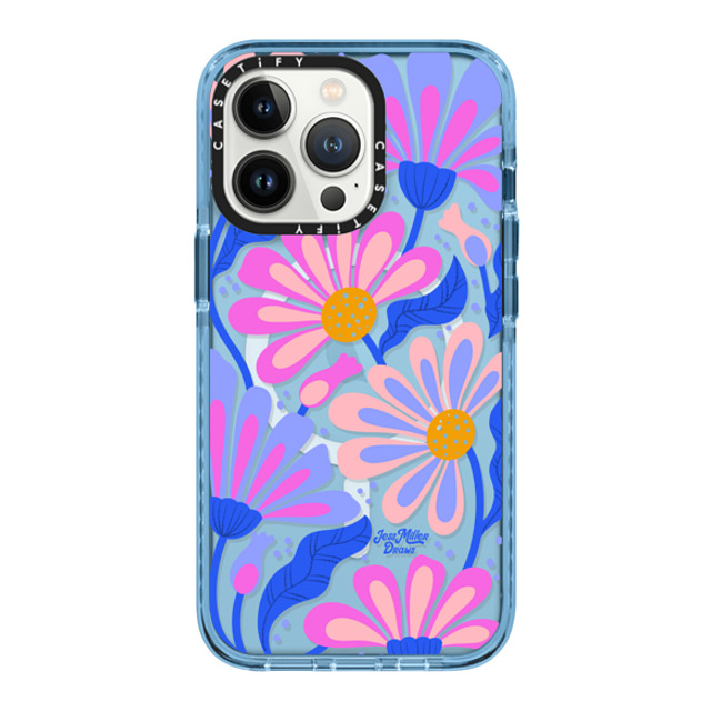 Jess Miller Draws x CASETiFY iPhone 13 Pro ケース Sierra Blue インパクトケース MagSafe対応 Mystic Daisy