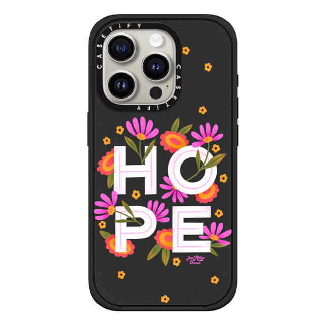 Jess Miller Draws x CASETiFY iPhone 15 Pro Case Typography マットブラック インパクトケース MagSafe対応 Hope Mother's Day Jess Miller Draws x CASETiFY iPhone 15 Pro Case Typography マットブラック インパクトケース MagSafe対応 Hope Mother's Day