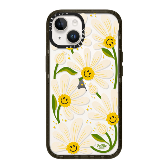 Jess Miller Draws x CASETiFY iPhone 14 ケース ブラック インパクトケース 90s Daisy