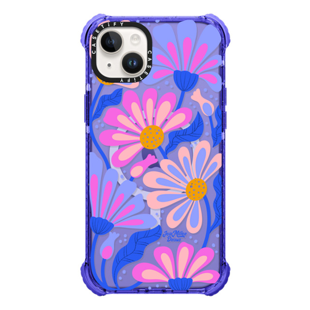 Jess Miller Draws x CASETiFY iPhone 14 Plus ケース Peri Purple ウルトラ インパクトケース MagSafe 対応 Mystic Daisy