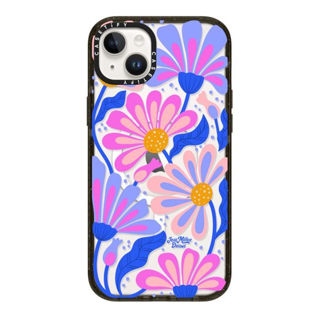 Jess Miller Draws x CASETiFY iPhone 14 Plus Case Summer,Floral Black Impact Case MagSafe Compatible Mystic Daisy Mother's Day Jess Miller Draws x CASETiFY iPhone 14 Plus Case Summer,Floral Black Impact Case MagSafe Compatible Mystic Daisy Mother's Day