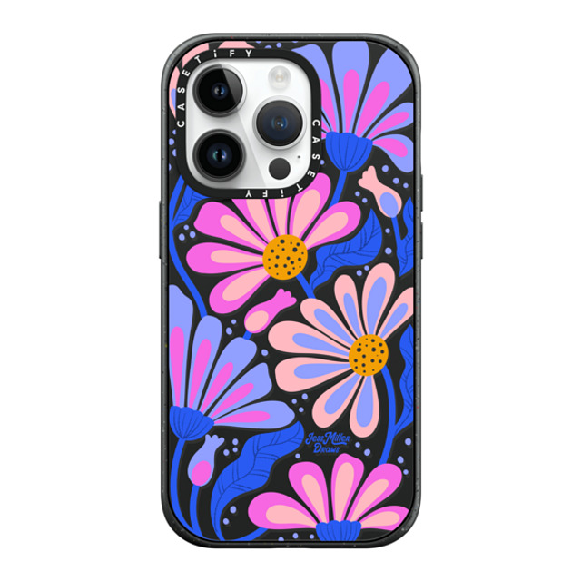 Jess Miller Draws x CASETiFY iPhone 14 Pro ケース マットブラック インパクトケース MagSafe対応 Mystic Daisy