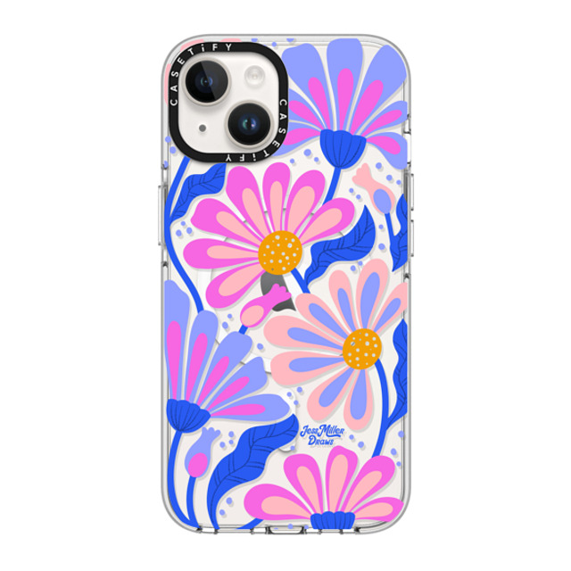 Jess Miller Draws x CASETiFY iPhone 14 ケース クリア クリア ケース MagSafe対応 Mystic Daisy