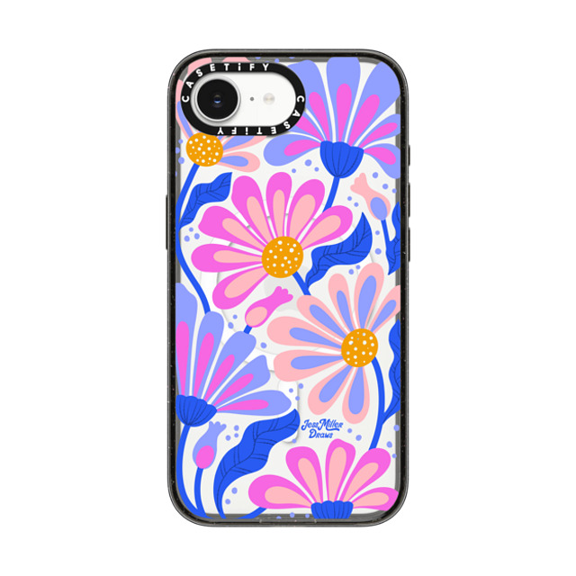 Jess Miller Draws x CASETiFY iPhone 16e ケース Summer,Floral ブラック インパクトケース MagSafe対応 Mystic Daisy Back to School Jess Miller Draws x CASETiFY iPhone 16e ケース Summer,Floral ブラック インパクトケース MagSafe対応 Mystic Daisy Back to School