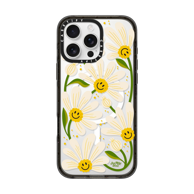 Jess Miller Draws x CASETiFY iPhone 16 Pro Max ケース ブラック インパクトケース MagSafe対応 90s Daisy