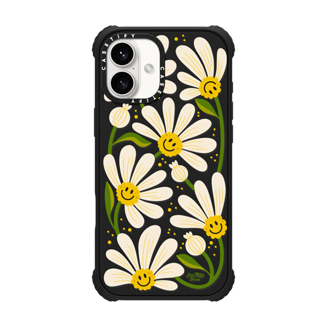 Jess Miller Draws x CASETiFY iPhone 16 Plus ケース Floral,Nature マットブラック ウルトラ インパクトケース MagSafe 対応 90s Daisy Father's Day Jess Miller Draws x CASETiFY iPhone 16 Plus ケース Floral,Nature マットブラック ウルトラ インパクトケース MagSafe 対応 90s Daisy Father's Day
